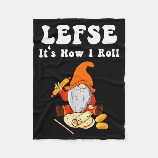 Lefse It's How I Roll Christmas  Fleecedecke (Vorderseite)