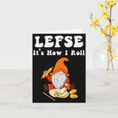 Lefse It's How I Roll Christmas  Karte (Gelbe Blume)