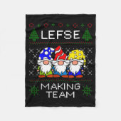 Lefse Making Team Ugly Christmas Sweater  Fleecedecke (Vorderseite)