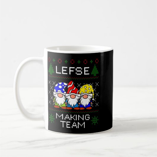 Lefse Making Team Ugly Christmas Sweater  Kaffeetasse (Links)