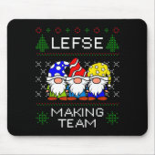 Lefse Making Team Ugly Christmas Sweater Mousepad (Vorne)