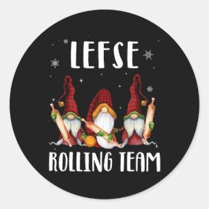 Lefse Rolling Team gewinnt Weihnachten Weihnachten Runder Aufkleber