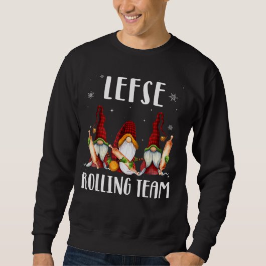 Lefse Rolling Team gewinnt Weihnachten Weihnachten Sweatshirt (Vorderseite)