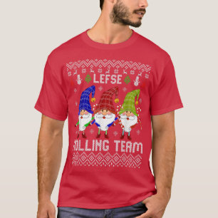 Lefse Rolling Team Weihnachts Backen Tomte Gnome X T-Shirt