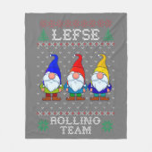 Lefse Rolling Team, Weihnachtsbacktomte Gnome Fleecedecke (Vorderseite)