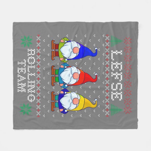 Lefse Rolling Team, Weihnachtsbacktomte Gnome Fleecedecke (Vorderseite (Horizontal))