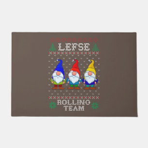 Lefse Rolling Team, Weihnachtsbacktomte Gnome Fußmatte