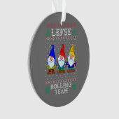 Lefse Rolling Team, Weihnachtsbacktomte Gnome Ornament (Vorderseite)