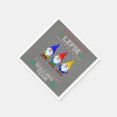 Lefse Rolling Team, Weihnachtsbacktomte Gnome Serviette (Ecke)