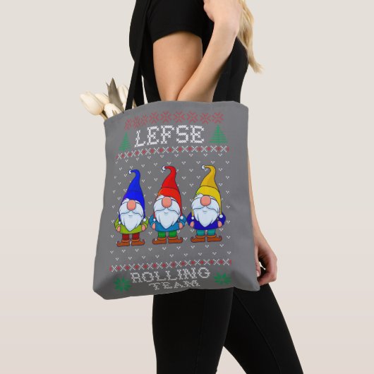 Lefse Rolling Team, Weihnachtsbacktomte Gnome Tasche (Von Nahem)