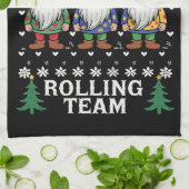 Lefse Rolling Team Weihnachtsgebäck Gnome Xmas Geschirrtuch (Gefaltet)