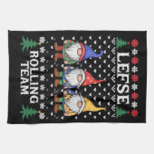 Lefse Rolling Team Weihnachtsgebäck Gnome Xmas Geschirrtuch (Horizontal)