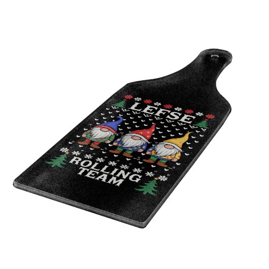Lefse Rolling Team Weihnachtsgebäck Gnome Xmas Schneidebrett (Ecke)