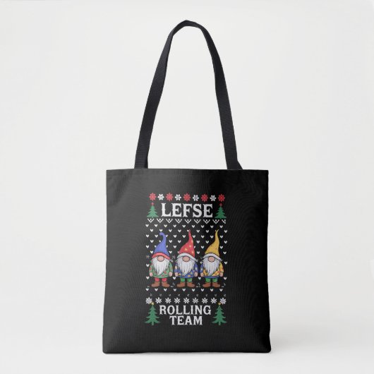 Lefse Rolling Team Weihnachtsgebäck Gnome Xmas Tasche (Vorderseite)