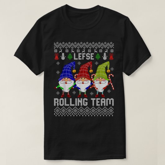 Lefse Rolling Team Weihnachtsgebäck Tomte Gn T-Shirt (Design vorne)
