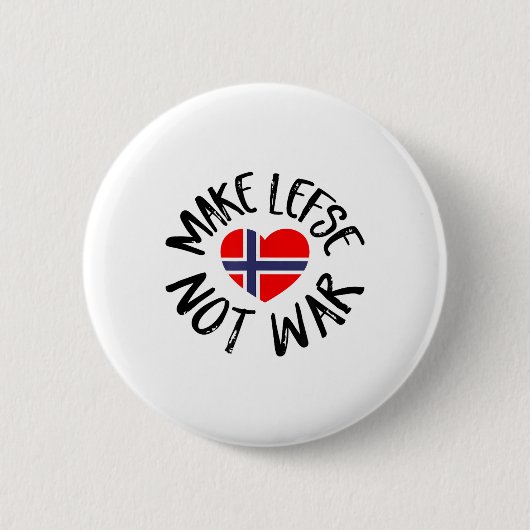 Lefse Shirt Geschenk Norwegisches Flag Herz machen Button (Vorderseite)