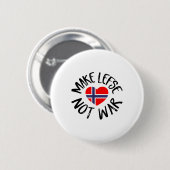 Lefse Shirt Geschenk Norwegisches Flag Herz machen Button (Vorne & Hinten)