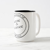 Lefse u. Kaffee - Frühstück von Wikinger-Tasse Zweifarbige Tasse (VorderseiteRechts)