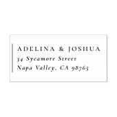 Left-Aligned Elegant Typography Return Address Gummistempel (Prägung)