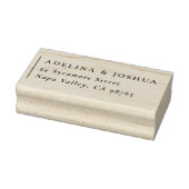 Left-Aligned Elegant Typography Return Address Gummistempel (Stempel)