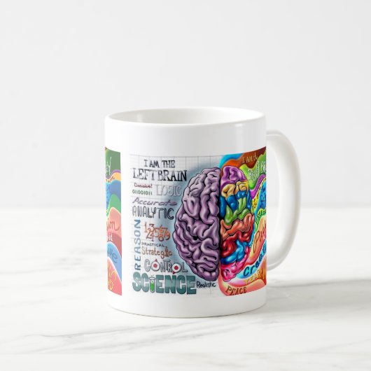Left and right side of the brain kaffeetasse (VorderseiteRechts)