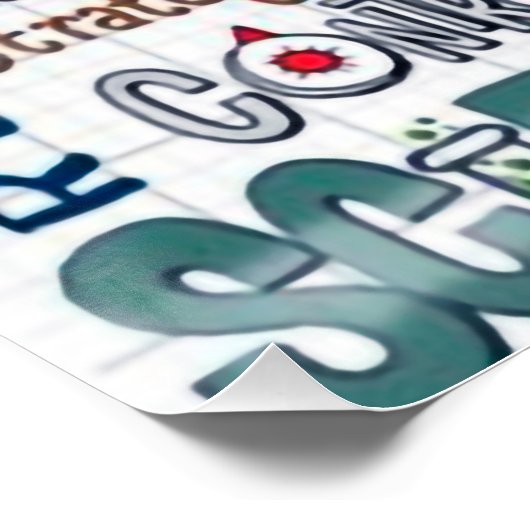 Left and right side of the brain poster (Ecke)