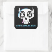 LeftAnalog Text StickerSheet Quadratischer Aufkleber (Tasche)