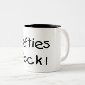 Lefties-Felsen Zweifarbige Tasse (VorderseiteRechts)