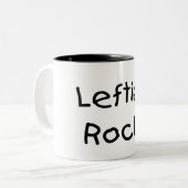 Lefties-Felsen Zweifarbige Tasse (Vorderseite Links)