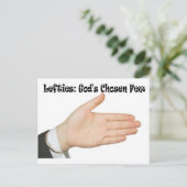 Lefties: Gottes gewählt wenigen Postkarte (Stehend Vorderseite)