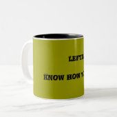Lefties können es tun recht (Tasse) Zweifarbige Tasse (Vorderseite Links)