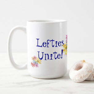 Lefties Links Blumenkunst Kaffeetasse