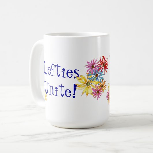 Lefties Links Blumenkunst Kaffeetasse (Vorderseite Links)