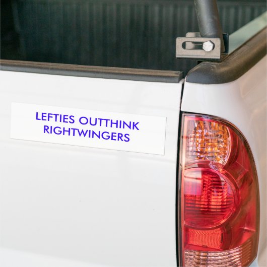 LEFTIES OUTTHINK RIGHTWINGERS AUTOAUFKLEBER (Auf Lkw)