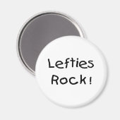 Lefties Rock Magnet (Vorderseite/Rückseite)