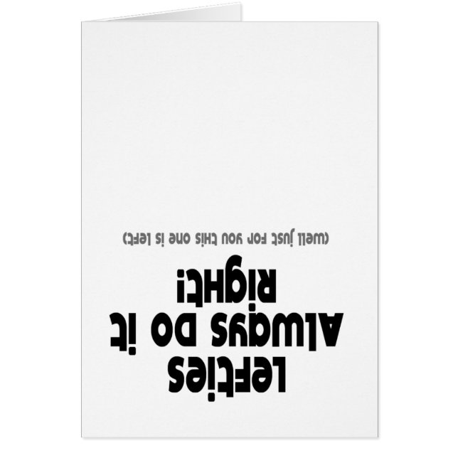 Lefties tun immer es recht (Vorne)