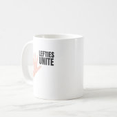 Lefties Unite  Lefty-Geschenk Kaffeetasse (Vorderseite Links)