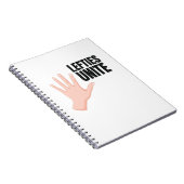 Lefties Unite Lefty-Geschenk Notizblock (Rechte Seite)
