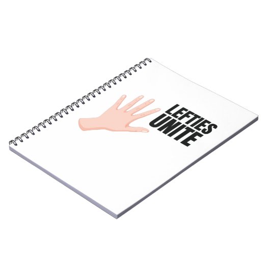 Lefties Unite Lefty-Geschenk Notizblock (Linke Seite)