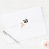 Lefties Unite Links Handgeschenk Quadratischer Aufkleber (Umschlag)