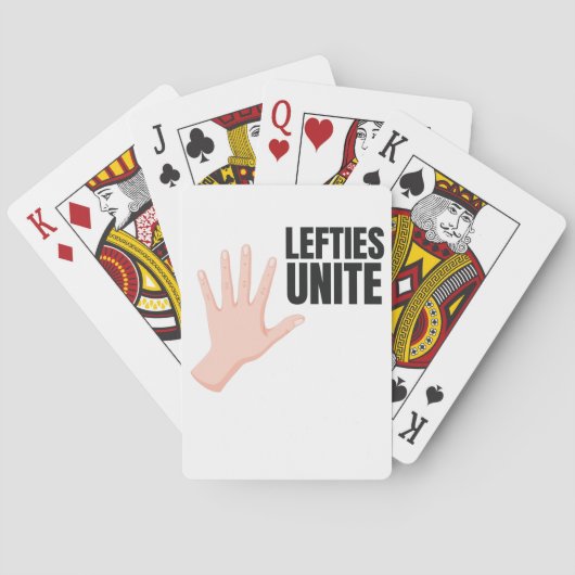 Lefties Unite Links Handgeschenk Spielkarten (Rückseite)