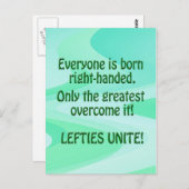 Lefties Unite Postkarte (Vorne/Hinten)