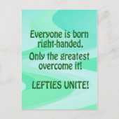 Lefties Unite Postkarte (Vorderseite)