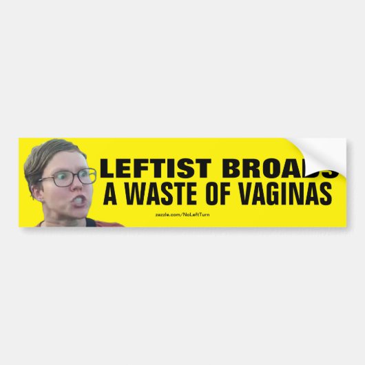 Leftist sprengt Vaginas-Autoaufkleber Autoaufkleber (Vorne)
