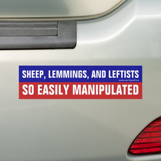Leftists von Schafen sind leicht manipuliert Autoaufkleber (Auf Auto)