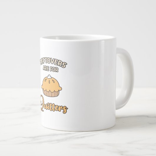 Leftores sind für Quitters Funny Pie Erntedank Jumbo-Tasse (Vorderseite Rechts)