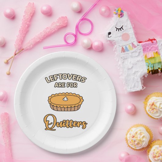 Leftores sind für Quitters Funny Pie Erntedank Pappteller (Party)