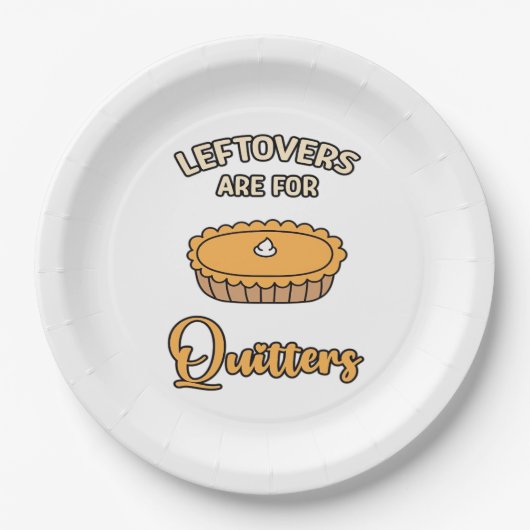 Leftores sind für Quitters Funny Pie Erntedank Pappteller (Vorderseite)