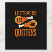 Leftores sind für Quitys lustigen Erntedank Quot Weinetikett (Einzelnes Label)