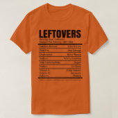Leftovers Nutrition Facts Erntedank Rezept Calo T-Shirt (Design vorne)